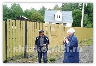 Фото забора штакетник RAL 1014 бежевый в Северодвинске